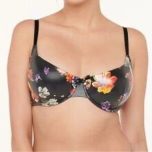 Savage X Fenty Women's Padded Balconette Bra Night Blooms Size 34D